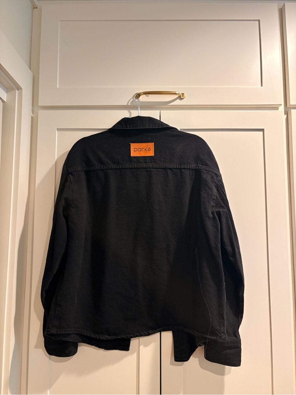 Parke Black Denim Jacket - Classic Relaxed Jean Shirt - Picture 3 of 3